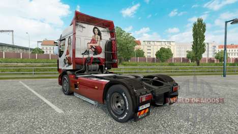 De pele, Irina Shayk em uma unidade de tracionam para Euro Truck Simulator 2