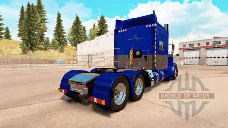 A pele Azul e Cinza para o caminhão Peterbilt 38 para American Truck Simulator