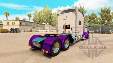 A pele Roxa E Cinza para o caminhão Peterbilt 38 para American Truck Simulator