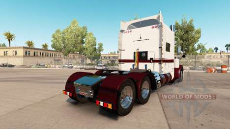 A pele Branca de Borgonha no caminhão Peterbilt  para American Truck Simulator