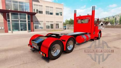Aldeão pele vermelha para o caminhão Peterbilt 3 para American Truck Simulator