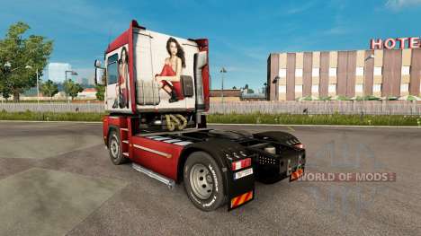 De pele, Irina Shayk em uma unidade de tracionam para Euro Truck Simulator 2