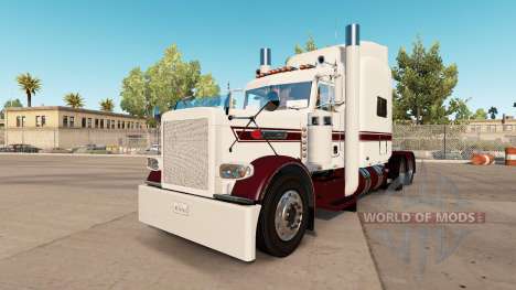 A pele Branca de Borgonha no caminhão Peterbilt  para American Truck Simulator