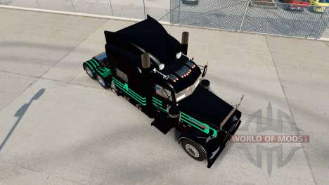 Скин de Menta Verde E Preto на Peterbilt 389 para American Truck Simulator
