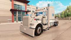 Pele Cinza E Branco Peterbilt 389 trator para American Truck Simulator