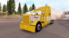 Pele Amarela e Branca para o caminhão Peterbilt 389 para American Truck Simulator
