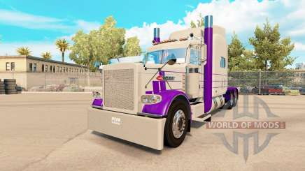 A pele Roxa E Cinza para o caminhão Peterbilt 389 para American Truck Simulator