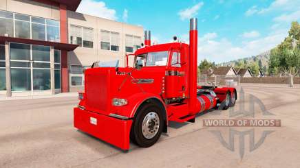 Aldeão pele vermelha para o caminhão Peterbilt 389 para American Truck Simulator