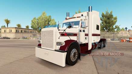 A pele Branca de Borgonha no caminhão Peterbilt 389 para American Truck Simulator