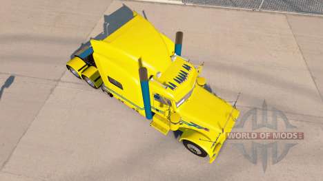 Blue streak da pele para o caminhão Peterbilt 38 para American Truck Simulator