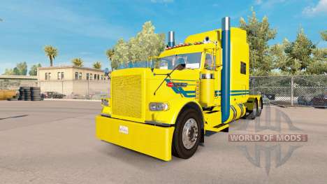 Blue streak da pele para o caminhão Peterbilt 38 para American Truck Simulator