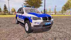 BMW X5 4.8i (E70) serbian police para Farming Simulator 2013