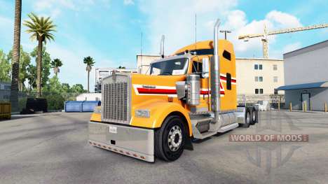 A pele da Poeira Laranja no caminhão Kenworth W9 para American Truck Simulator