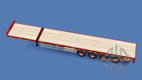 Doll flatbed trailer para Euro Truck Simulator 2