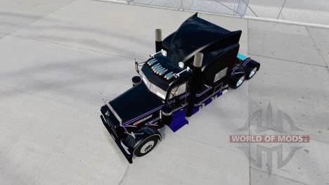 A pele de Preto E Roxo Peterbilt 389 trator para American Truck Simulator