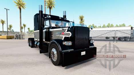 Magia negra de pele para o caminhão Peterbilt 38 para American Truck Simulator