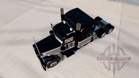 Magia negra de pele para o caminhão Peterbilt 38 para American Truck Simulator