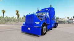 Azul a pele Dura para o caminhão Peterbilt 389 para American Truck Simulator