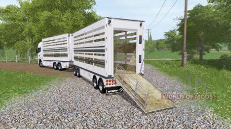 Scania R730 cattle transport para Farming Simulator 2017