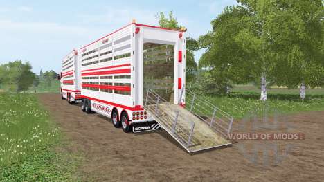 Scania R730 cattle transport v2.1 para Farming Simulator 2017