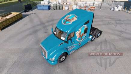 Peles de Hogwarts Casas para o trator Kenworth T680 para American Truck Simulator