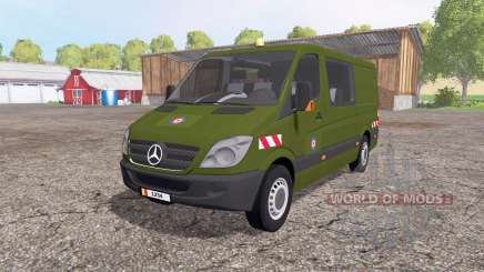 Mercedes-Benz Sprinter 211 CDI belgian army para Farming Simulator 2015