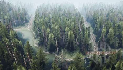 Floresta de pinheiros 2 v1.1 para Spintires MudRunner