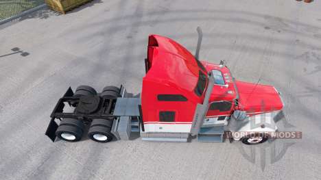 Pele Branca em Vermelho trator Kenworth W900 para American Truck Simulator