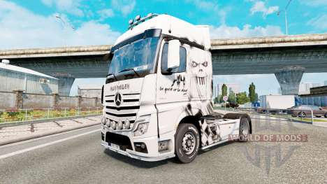 Скин Iron Maiden на Mercedes-Benz Actros MP4 para Euro Truck Simulator 2