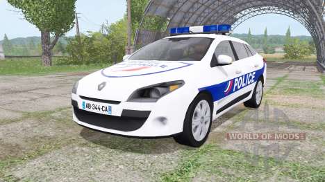 Renault Megane Estate 2009 Police Nationale para Farming Simulator 2017