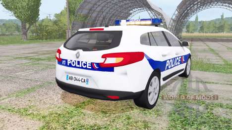 Renault Megane Estate 2009 Police Nationale para Farming Simulator 2017