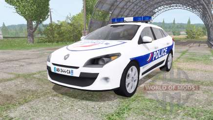 Renault Megane Estate 2009 Police Nationale v2.0 para Farming Simulator 2017